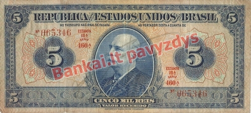 5 Mil Reisų banknoto priekinė pusė