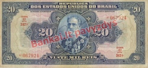 20 Mil Reisų banknoto priekinė pusė