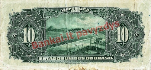 10 Mil Reisų banknoto galinė pusė
