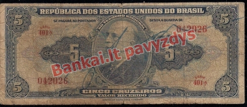 5 Cruzeirų banknoto priekinė pusė