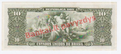 10 Cruzeirų banknoto galinė pusė