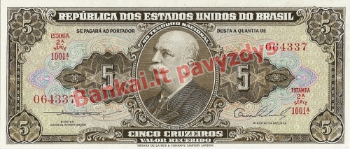 5 Cruzeirų banknoto priekinė pusė