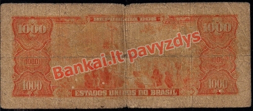 1000 Cruzeirų banknoto galinė pusė