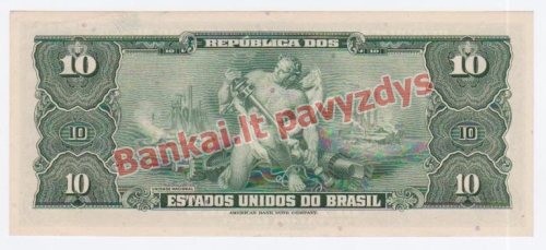 10 Cruzeirų banknoto galinė pusė