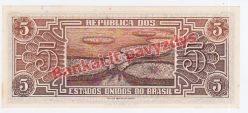5 Cruzeirų banknoto galinė pusė