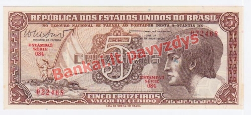 5 Cruzeirų banknoto priekinė pusė