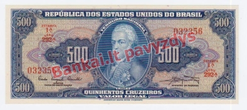500 Cruzeirų banknoto priekinė pusė