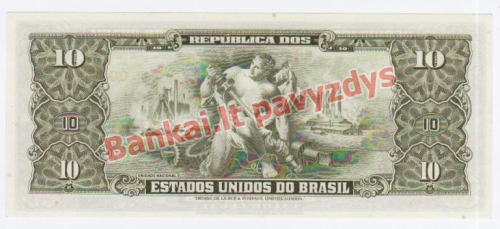 10 Cruzeirų banknoto galinė pusė