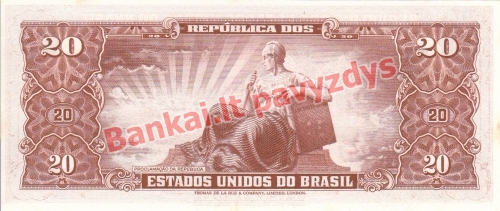 20 Cruzeirų banknoto galinė pusė