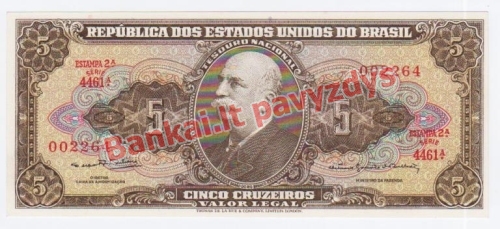 5 Cruzeirų banknoto priekinė pusė