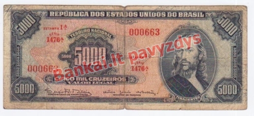 5000 Cruzeirų banknoto priekinė pusė