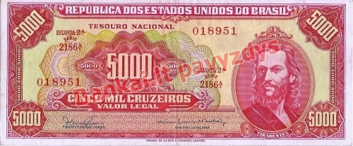 5000 Cruzeirų banknoto priekinė pusė