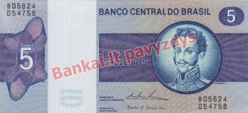 5 Cruzeirų banknoto priekinė pusė