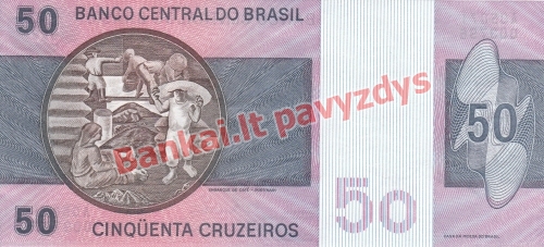 50 Cruzeirų banknoto galinė pusė