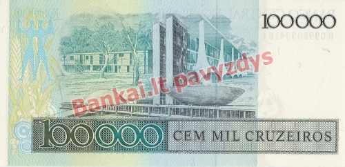 100000 Cruzeirų banknoto galinė pusė