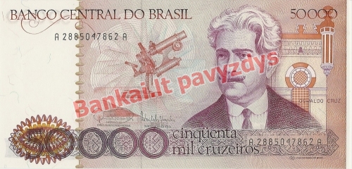 50000 Cruzeirų banknoto priekinė pusė