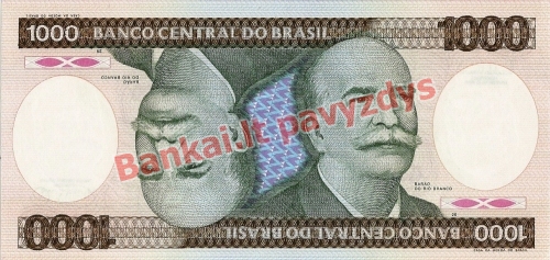 1000 Cruzeirų banknoto priekinė pusė