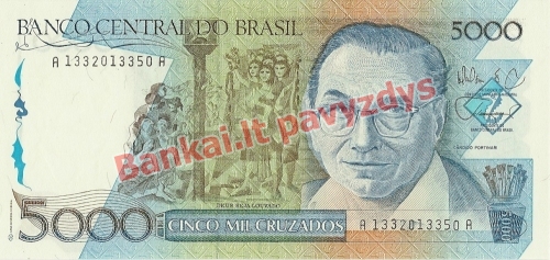 5000 Cruzadų banknoto priekinė pusė