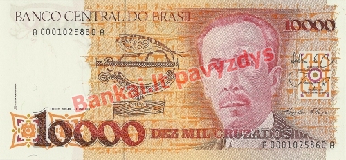 10000 Cruzadų banknoto priekinė pusė