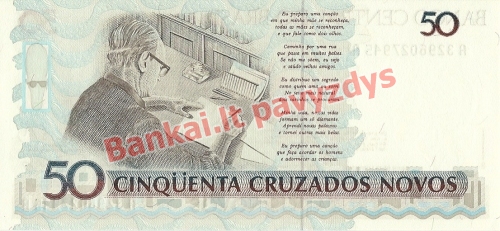 50 Cruzados Novų banknoto galinė pusė