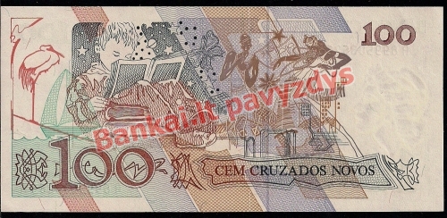 100 Cruzeirų banknoto galinė pusė