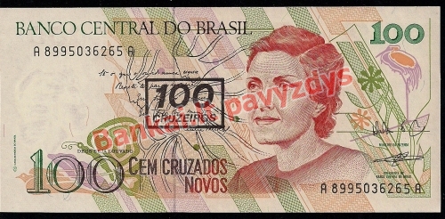 100 Cruzeirų banknoto priekinė pusė