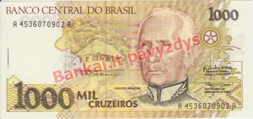 1000 Cruzeirų banknoto priekinė pusė