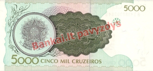 5000 Cruzeirų banknoto galinė pusė