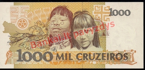 1000 Cruzeirų banknoto galinė pusė