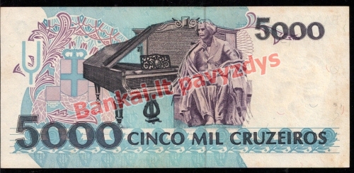 5000 Cruzeirų banknoto galinė pusė