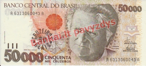 50 Cruzeiros Reaisų banknoto priekinė pusė