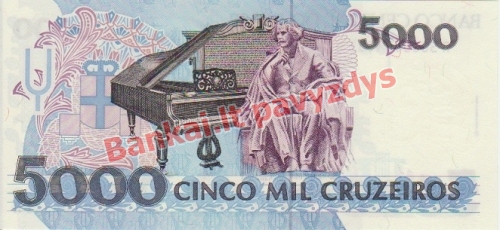 5000 Cruzeirų banknoto galinė pusė