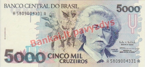 5000 Cruzeirų banknoto priekinė pusė