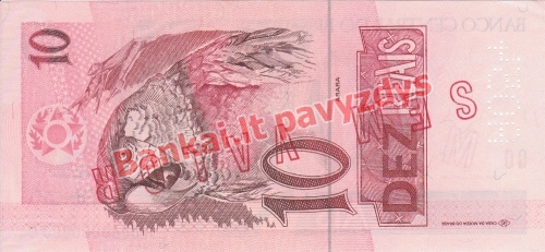 10 Reais banknoto galinė pusė
