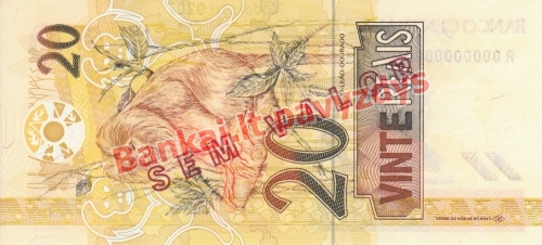 20 Reais banknoto galinė pusė