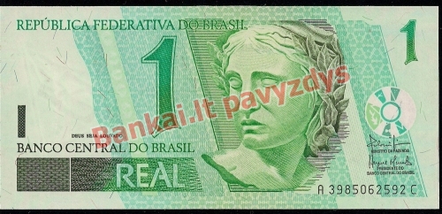 1 Rialio banknoto priekinė pusė