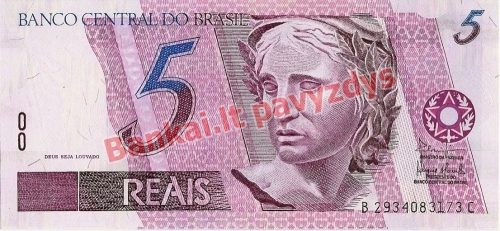 5 Reais banknoto priekinė pusė