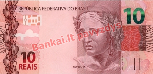 10 Reais banknoto priekinė pusė