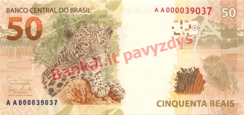 50 Reais banknoto galinė pusė