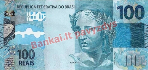 100 Reais banknoto priekinė pusė
