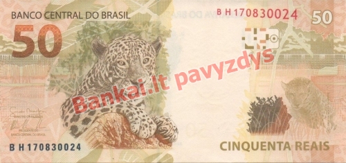 50 Reais banknoto priekinė pusė