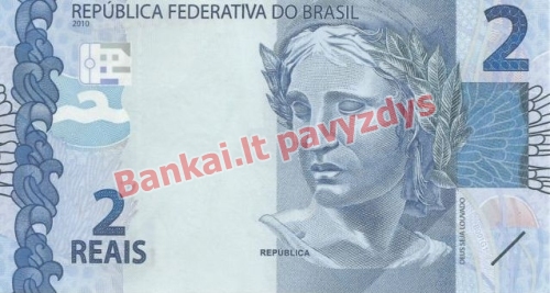 2 Reais banknoto priekinė pusė