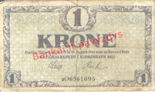 1 Kronos banknoto priekinė pusė