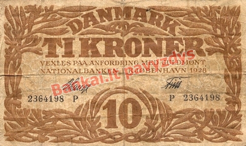 10 Kronų banknoto priekinė pusė
