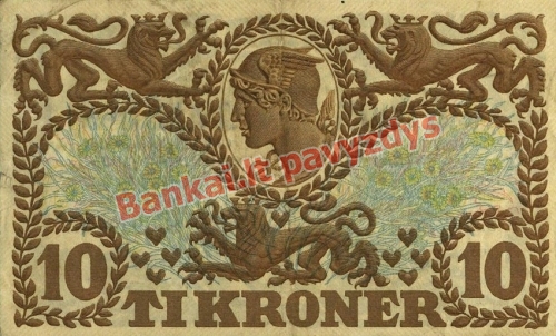 10 Kronų banknoto galinė pusė