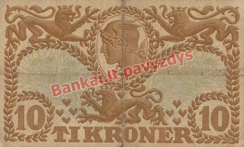 10 Kronų banknoto galinė pusė