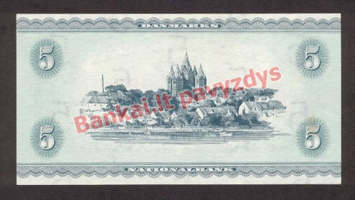 5 Kronų banknoto galinė pusė
