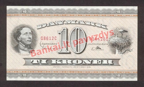 10 Kronų banknoto priekinė pusė