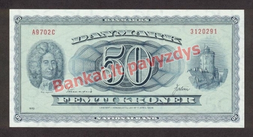 50 Kronų banknoto priekinė pusė