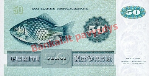 50 Kroner  banknoto galinė pusė